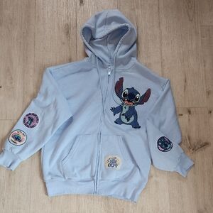 WomansLight Blue Stitch Character Hoodie